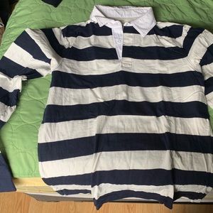 Long Sleeve Striped Polo M Goodfellow.